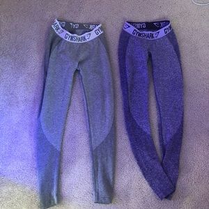 TWO PAIRS GYMSHARK FLEX LEGGINGS